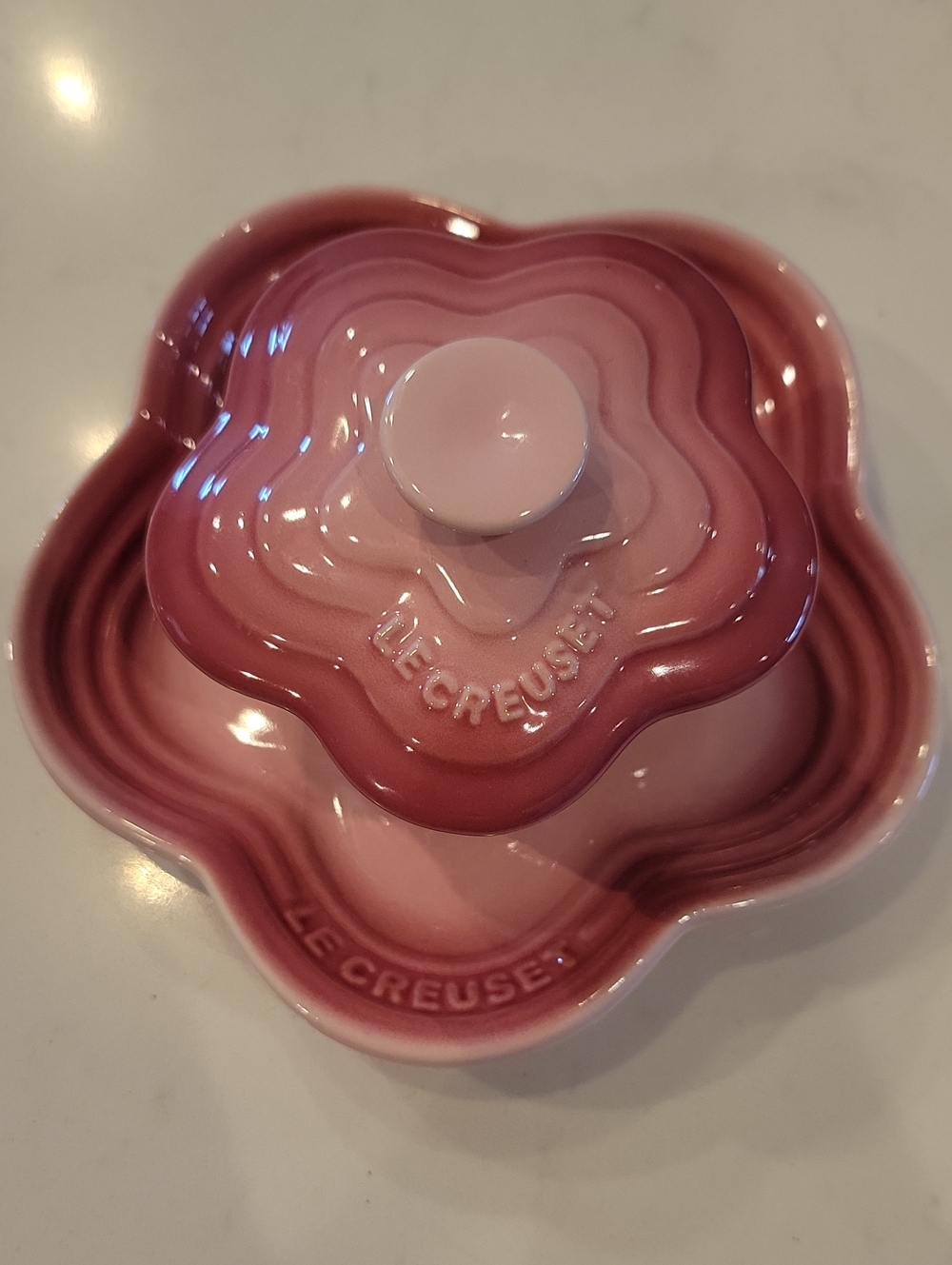 Le Creuset Retired And Rare Flower Cocotte And Flower Plate